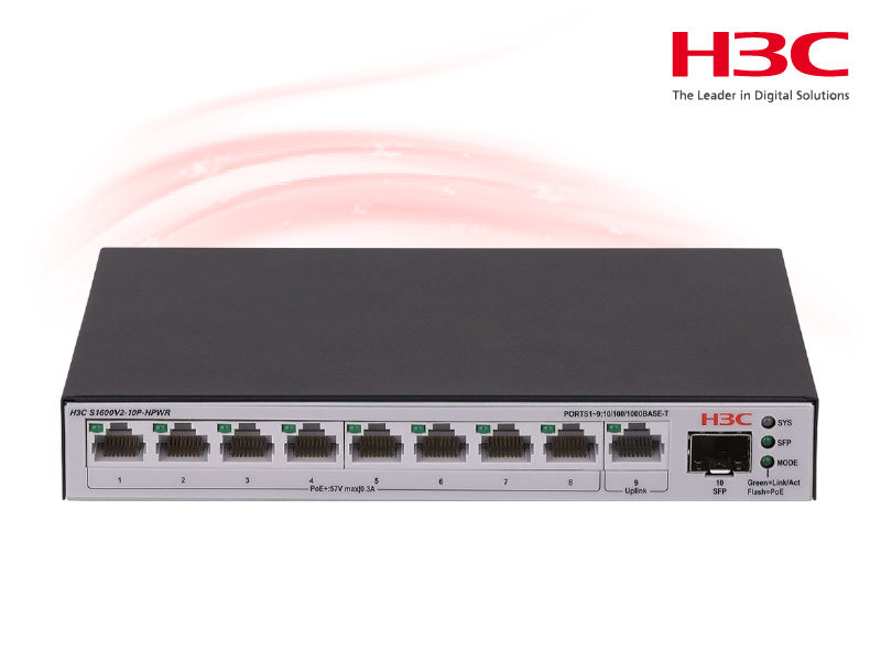 H3C Aolynk S1600V2-10P-HPWR L2 Ethernet Switch
